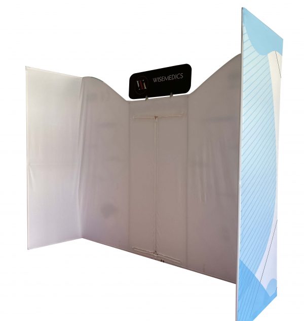 portable foldable tension fabric backdrop for trade show event