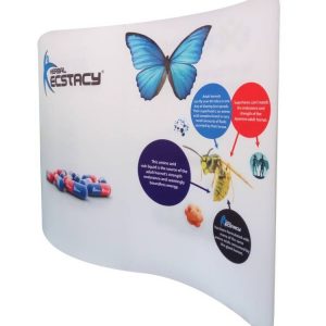 portable foldable tension fabric backdrop for trade show event